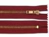 Sárgaréz cipzár 6mm zárt 18cm (farmerhez)