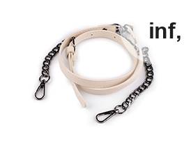 Fém pánt / fül lánccal és karabinerrel táskára szélessége 1,5 cm