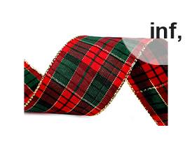 Kockamintásl szalag lurexel szélessége 38 mm