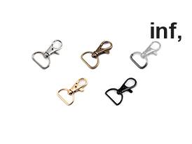 Fém forgós karabíner 18 mm-es befűző