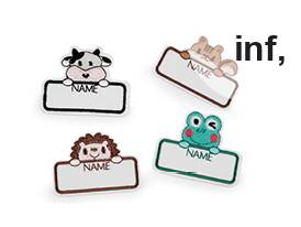 Hímzett névtábla / ráragasztható címke ovis jel